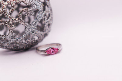 Δαχτυλίδι Ασημένιο 925 Με Ροζ Πέτρα