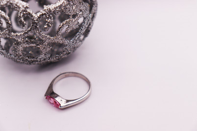 Δαχτυλίδι Ασημένιο 925 Με Ροζ Πέτρα