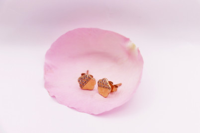 Σκουλαρίκια Χρυσά Με Σχέδιο Λουλούδι